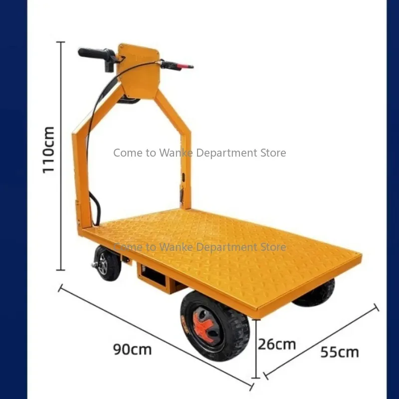 

Electric Hand-pushed Flatbed Truck Foldable Site Trolley Elevator Loading Delivery Truck Pulling Tile
