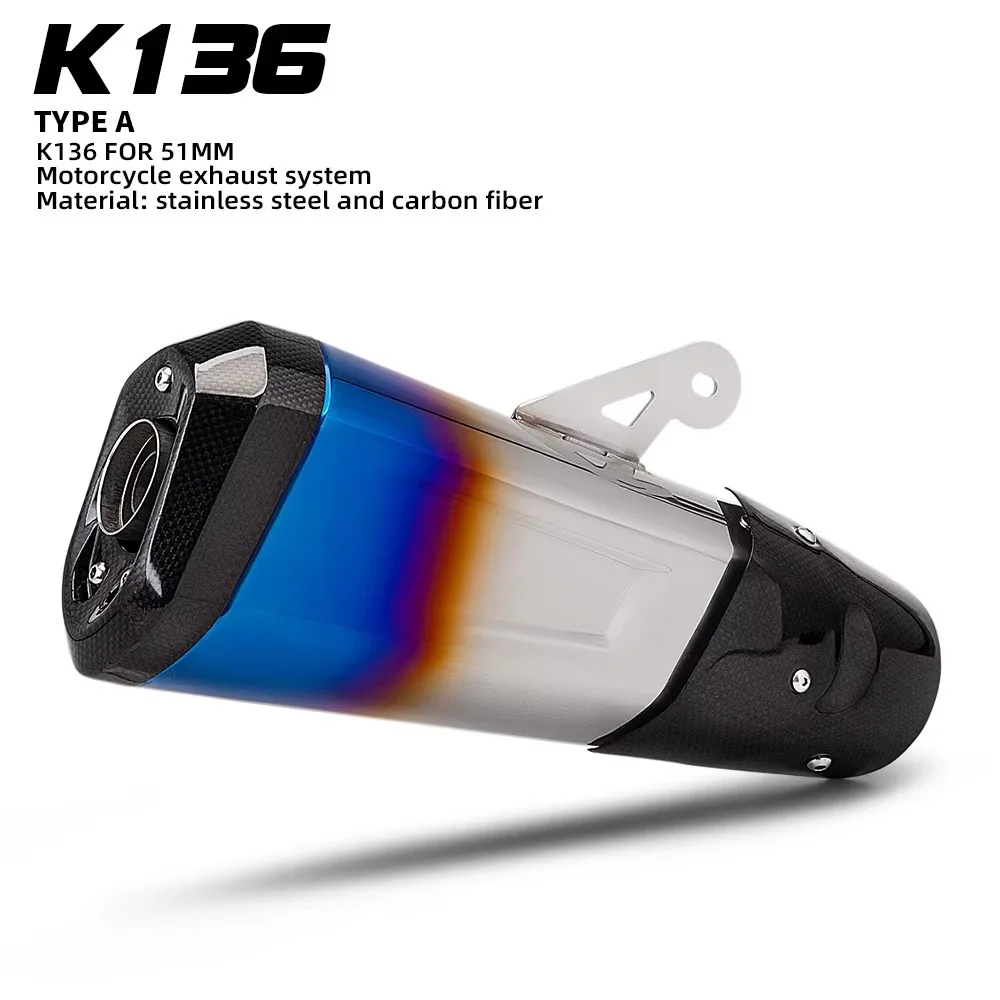 Universal Motorcycle Exhaust Muffler for MT07 MT09 Z900 GSXR1000 SV650 R6 R3 ZX6R Motorcycle Exhaust System Pipe Moto Escape