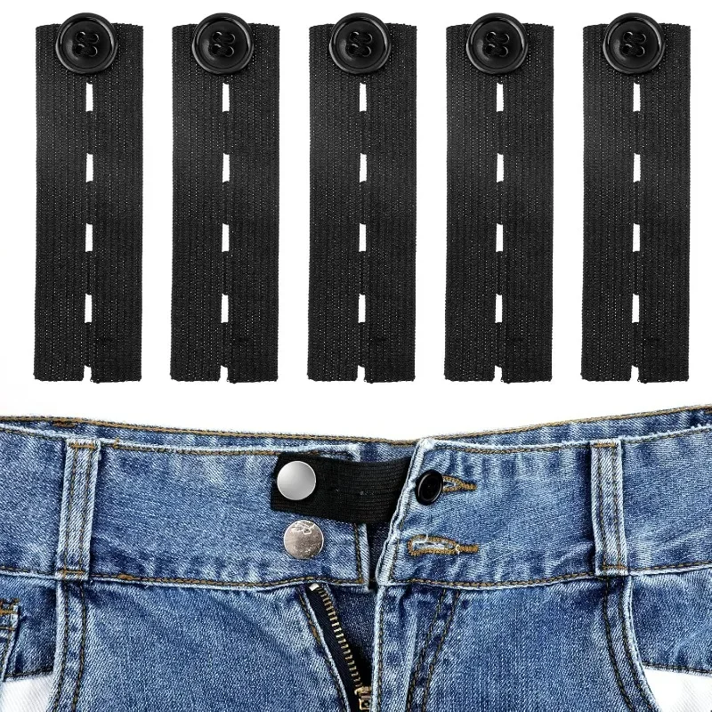 High Elasticity Waist Extension Buckle Jeans Belt Extender Snap Invisible Extend Waistband Buckle Pants Waist Expander Button