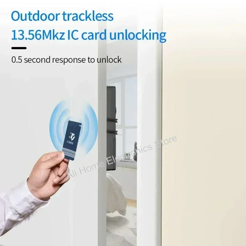 Cerradura de puerta inteligente TTlock, cerradura magnética oculta para puerta de madera, aplicación de tarjeta IC, desbloqueo remoto, casillero