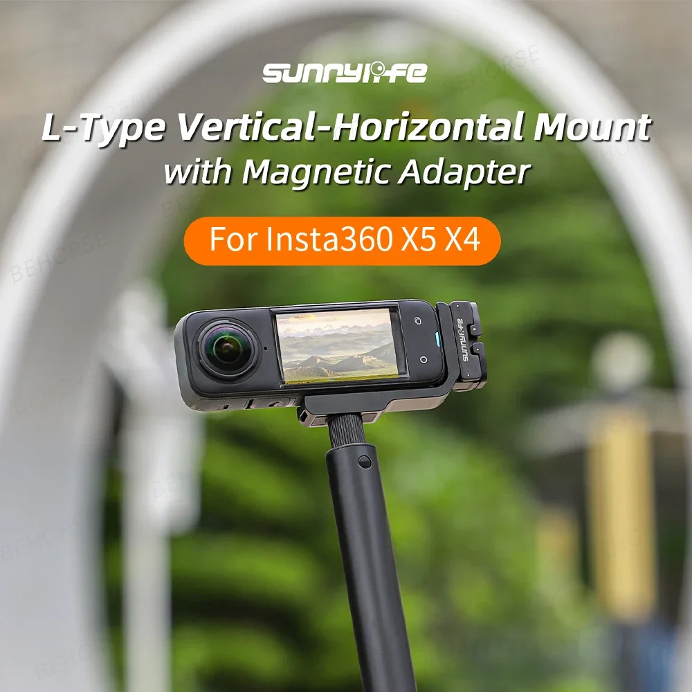 

Sunnylife Magnetic Bracket For Insta360 X5 X4 Adjustable L-shaped Horizontal Vertical Extension Holder Base Accessory