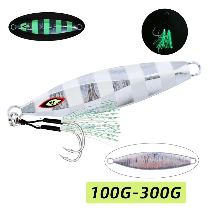 Slow Jigging Metal Jigs100g 150g 200g 250g 300g Shore Jiggin