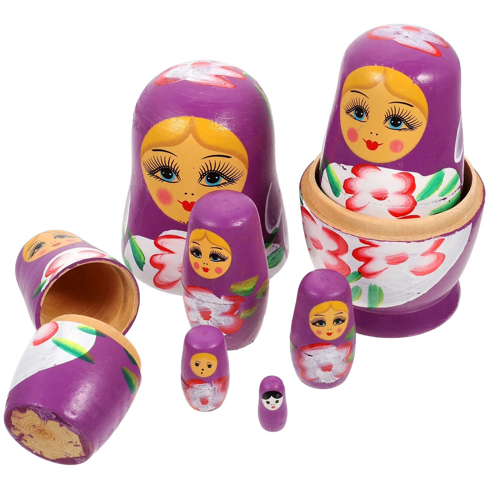 Matrioska a 7 strati Giocattoli per bambini Bambole in legno per bambini Creazione di ornamenti per bambini