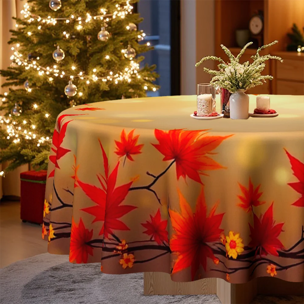 One tablecloth, inspired by Christmas and autumn, specially designed for family kitchens and dining areaszyc