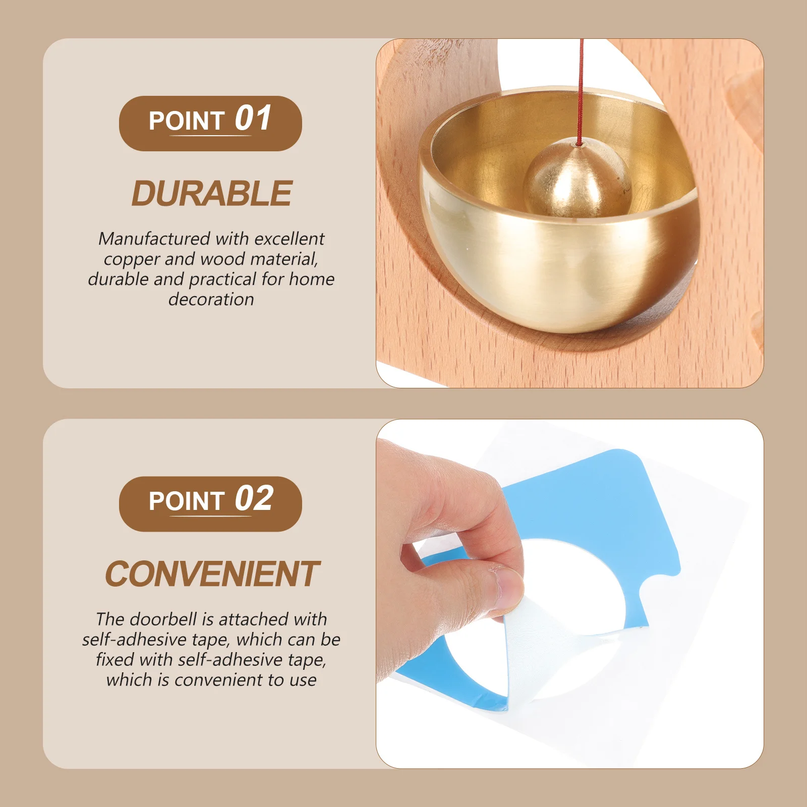 

Japanese Wind Chime Wooden Doorbell Christmas Tree Shape Decorative Bell For Home Party Garden Outdoor Shopkeeper Door