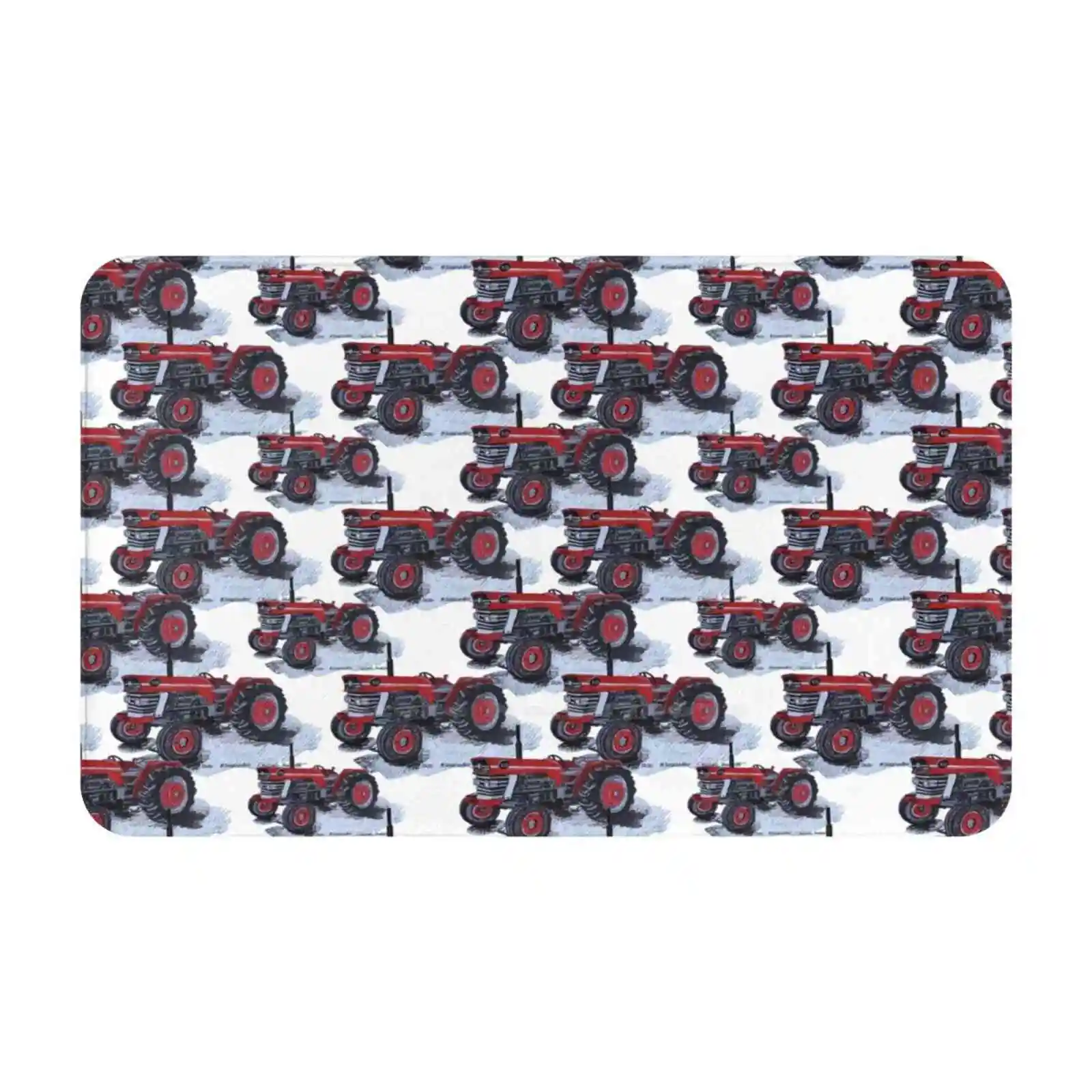 الأحمر جرار تي شيرت القطن التي شيرت أحمر أسود الصلب الزراعة مزرعة ساحة آلات المزرعة ماسي فيرغسون 178 خمر جرار قديم #1