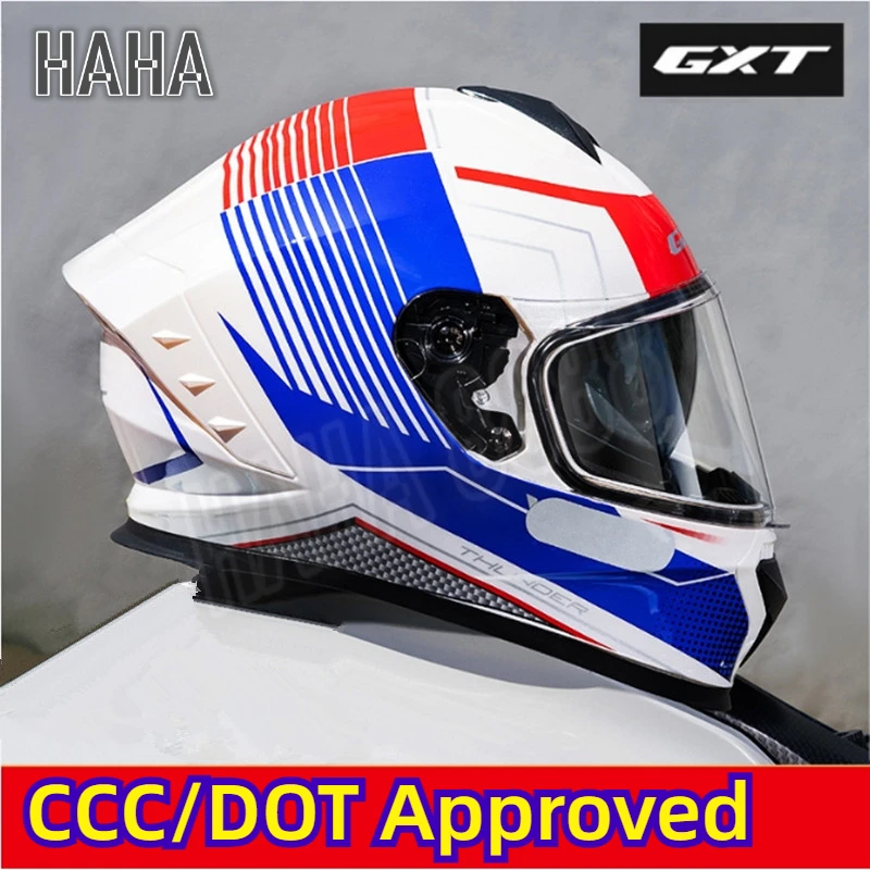 GXT Motorcycle Helmet Warm and Windproof Full Face Helmet Outdoor Cycling Sports Motorcycle Unisex Full Face Helmet Equipment