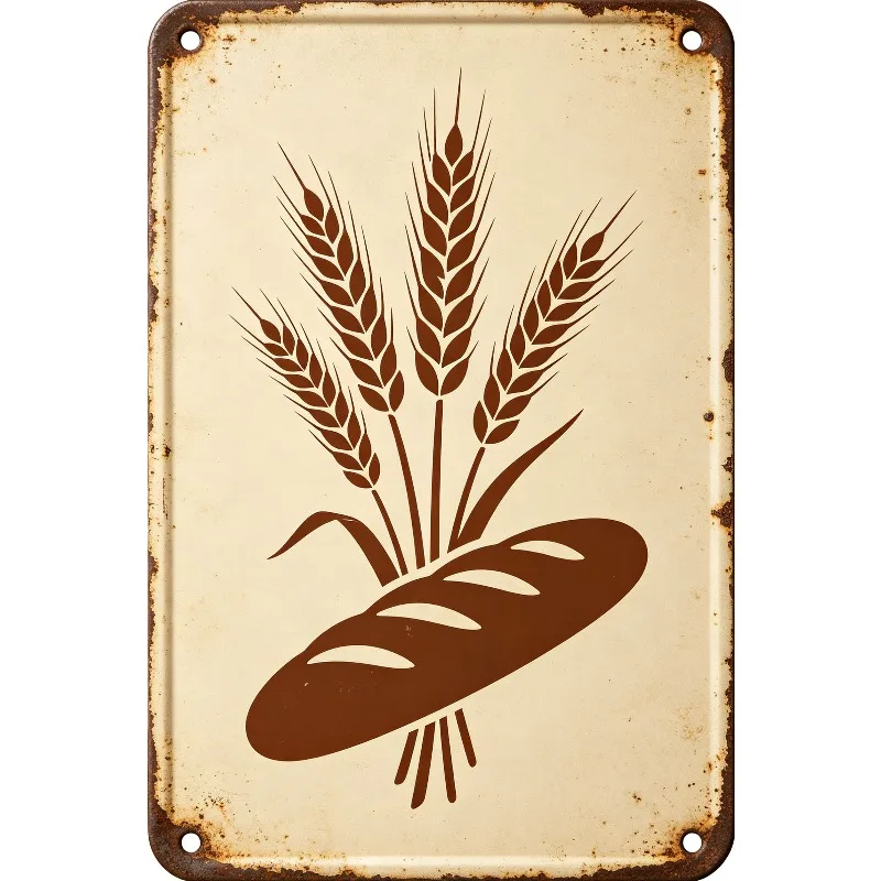 Simple Contour Line Rectangular Metal Tin Painting, Minimalist Modern Iron Wall Art, Retro Waterproof Iron Plate Sign