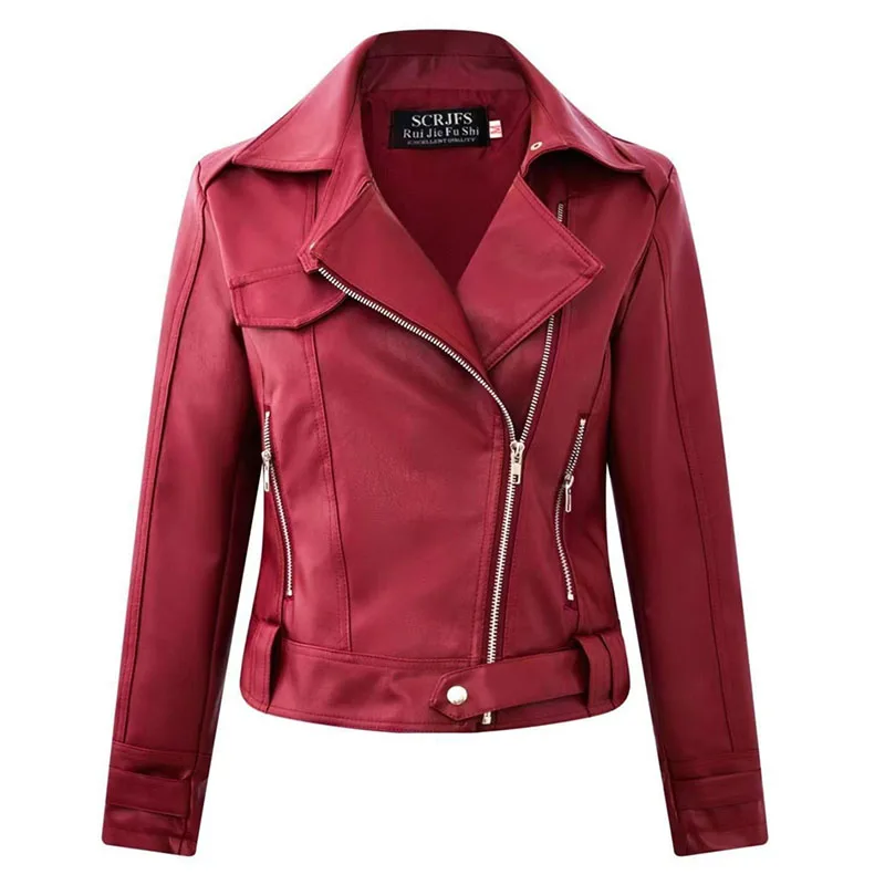 Giacca in pelle da donna Cappotto da moto moda 2025 Nuovo cappotto sottile primavera autunno Top versatile Capispalla in pelle PU femminile