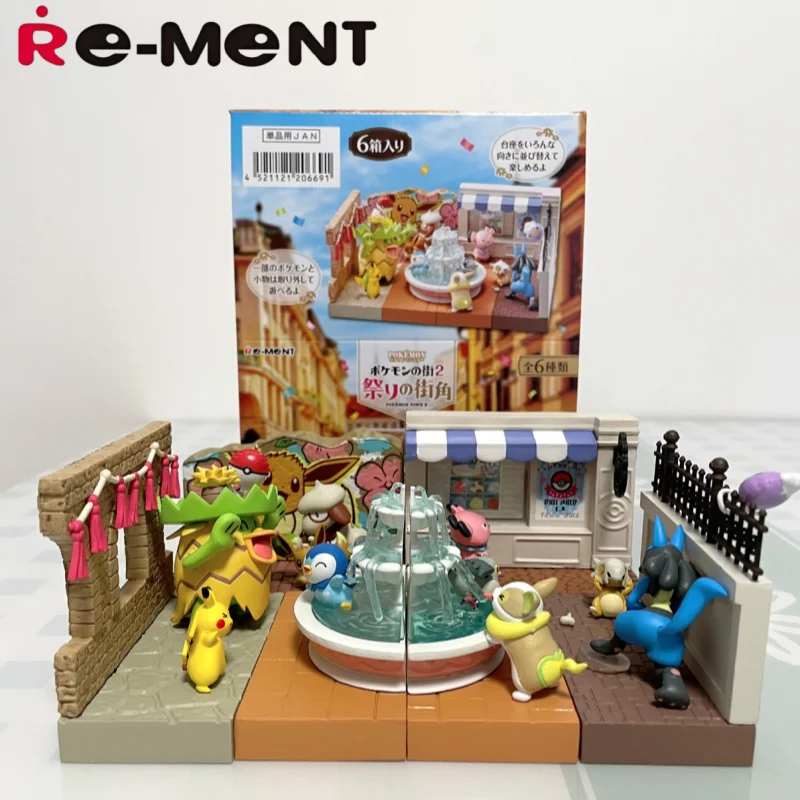 

Набор из 6 фигурок Re-Ment PokéMon Town 2: Фестивальная церемония (Shokugan/Gum Kawaii), аниме-фигурки, игрушки, подарки