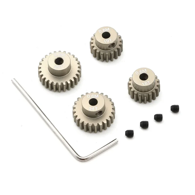 Metal 18T 19T 24T 25T Pinion Gear Moter Gear for Tamiya TT01 TT02 TB02 TA05 RC Car Upgrade Parts Accessories