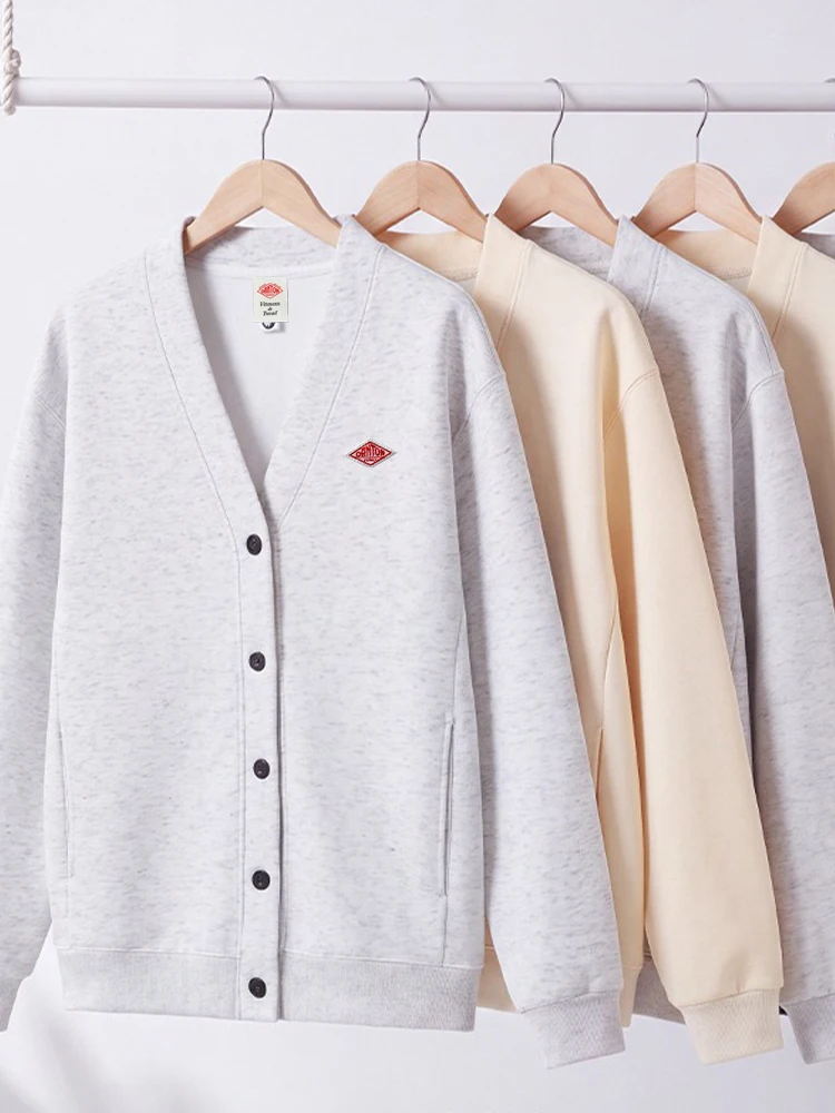 New Autumn Winter Sweatshirt Men/Women Embroidery Brand Cotton V-Neck Long Sleeve Loose Tracksuit Fashion Button Cardigan Tops