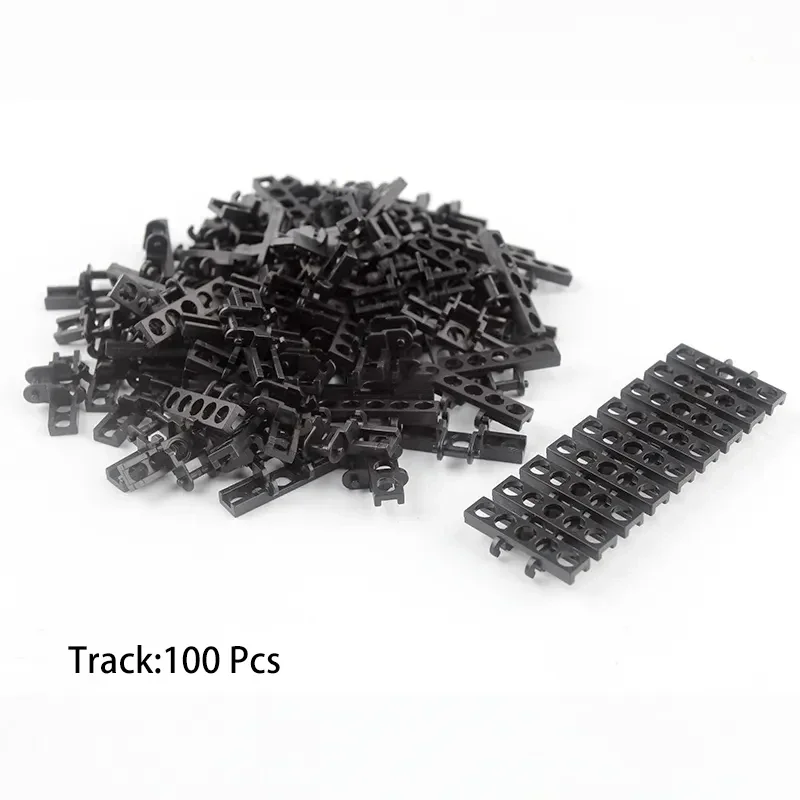 MOC Building Blocks Car Tank Vehicle DIY Track Hinges Gear Wheel Retrofit PF High-Tech Parts Bricks Toys Compatible With LEGO