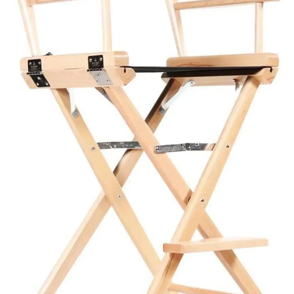 30 High-End Studio Director Chairs with Natural Finish and Black Nylon Seat