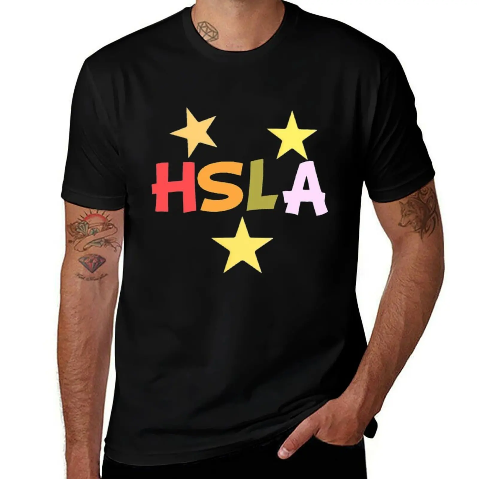 

HSLA flag T-Shirt cotton t shirt man man t shirts for men casual T-Shirt