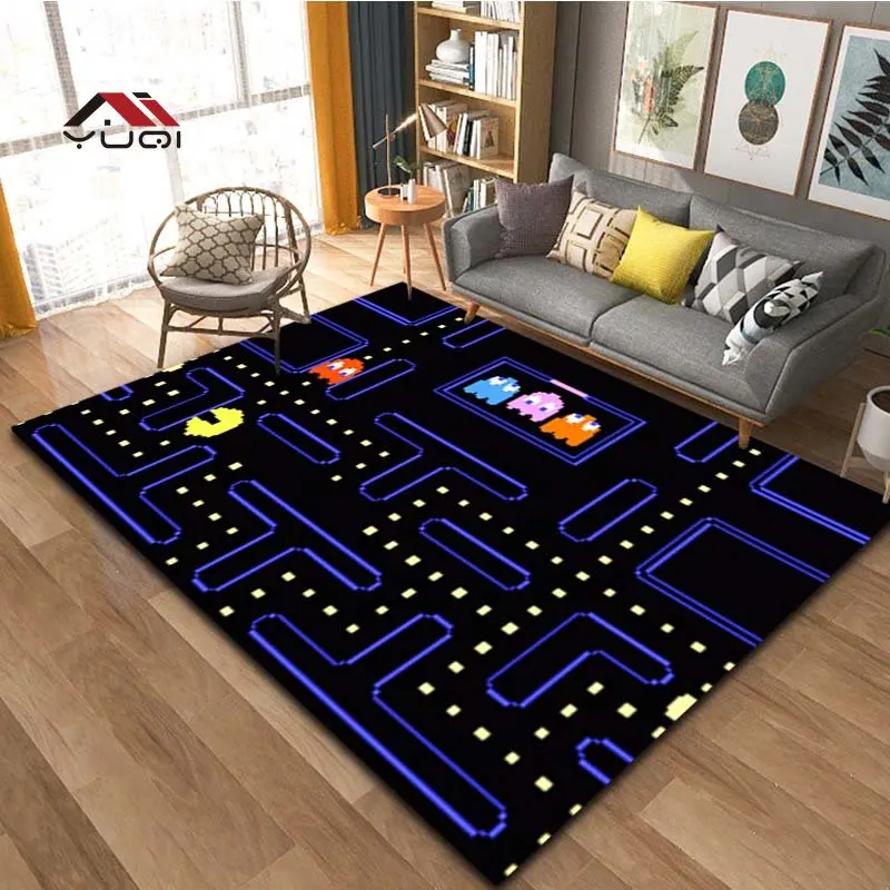 Classic Retro Game Pattern Living Room Area Carpet Bathroom Mat Creative Doormat Bedroom Mat Outdoor Rug Bedroom Decor 15 Sizes