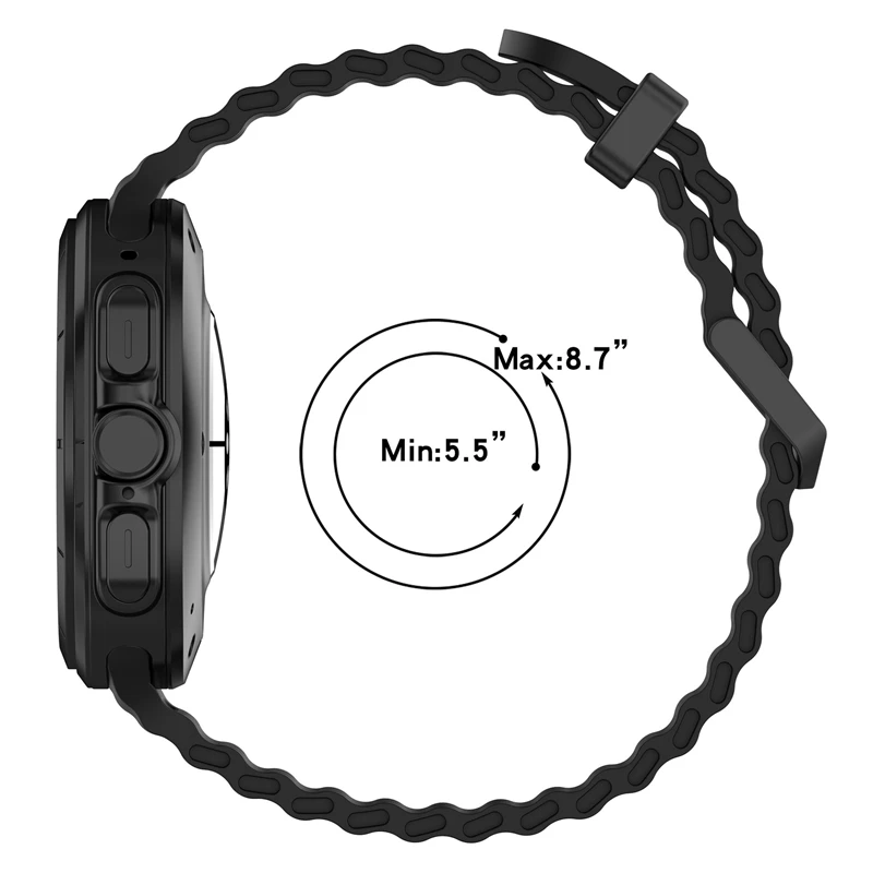 Pulseira de silicone para relógio Samsung Galaxy, pulseira Ultra 47mm, pulseira macia Sports Correa, pulseira masculina e feminina