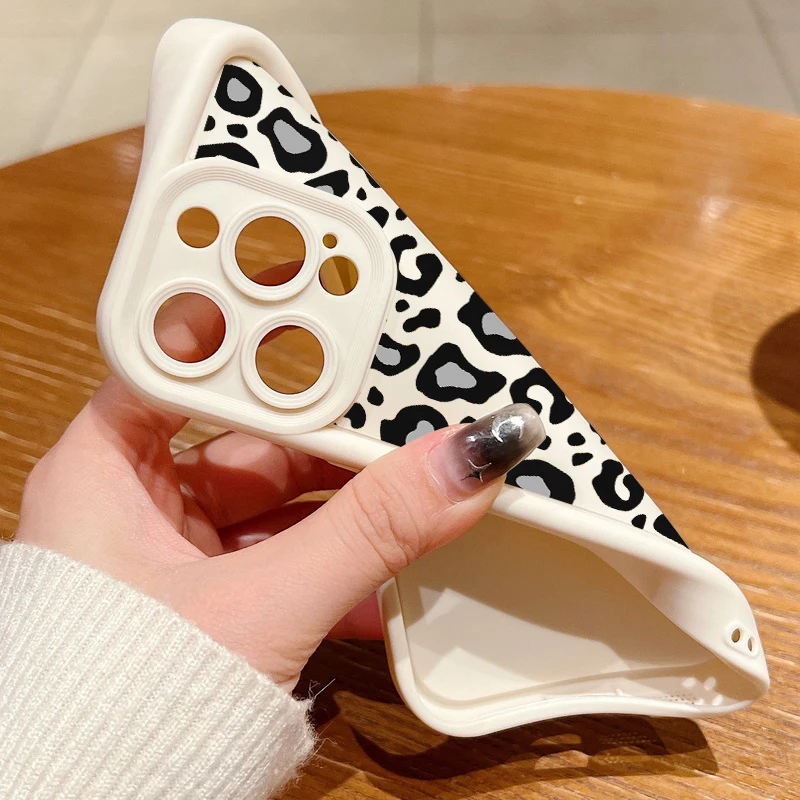 Leopard Patterned Case For iPhone 16 Pro Max Shockproof Bumper Phone Cover Coque For iPhone 14 15 Pro Max 13 12 11 16e 17 Air - náhled 5