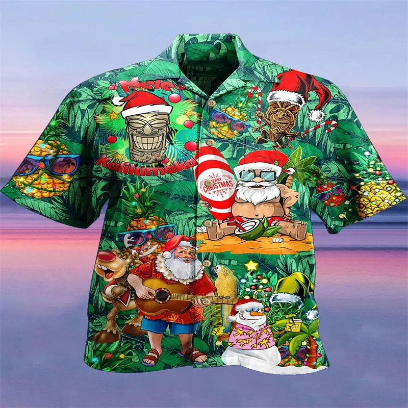 2024 Tiki camicie per uomo stampa 3d Trendy Cool Trend camicie hawaiane uomo Beach Party top maniche corte estate sciolto traspirante