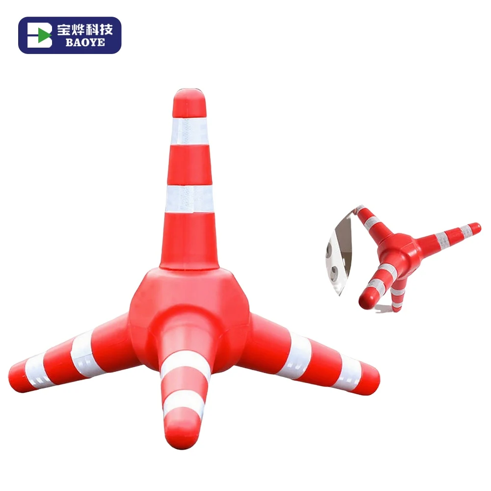 28 Inch Prismatic Reflective PVC Traffic Cone Road Barrier for Roadway Safety