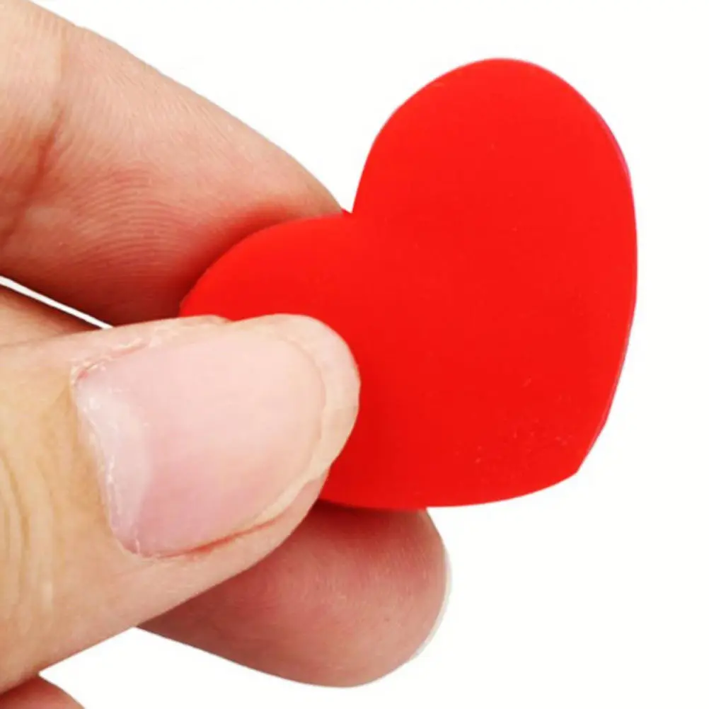 10Pcs Silicone Tennis Racket Dampeners Heart Shape Absorbers Red Pink Reduce Vibration Improve Shot Consistency