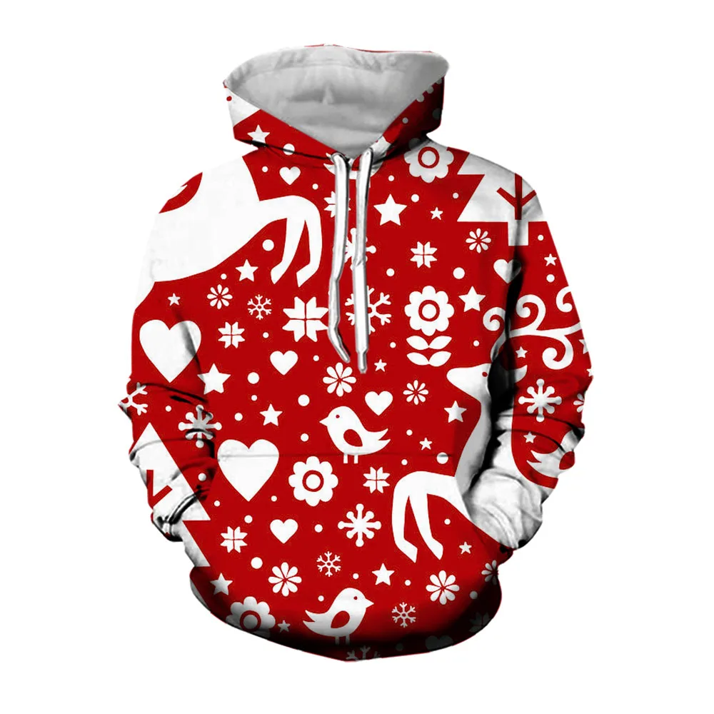 

Jumeast 3D Christmas Mens Hoodies With Aesthetic Pattern Festival Baggy Clothing Casual Oversized Hoodie High Quality Pullover