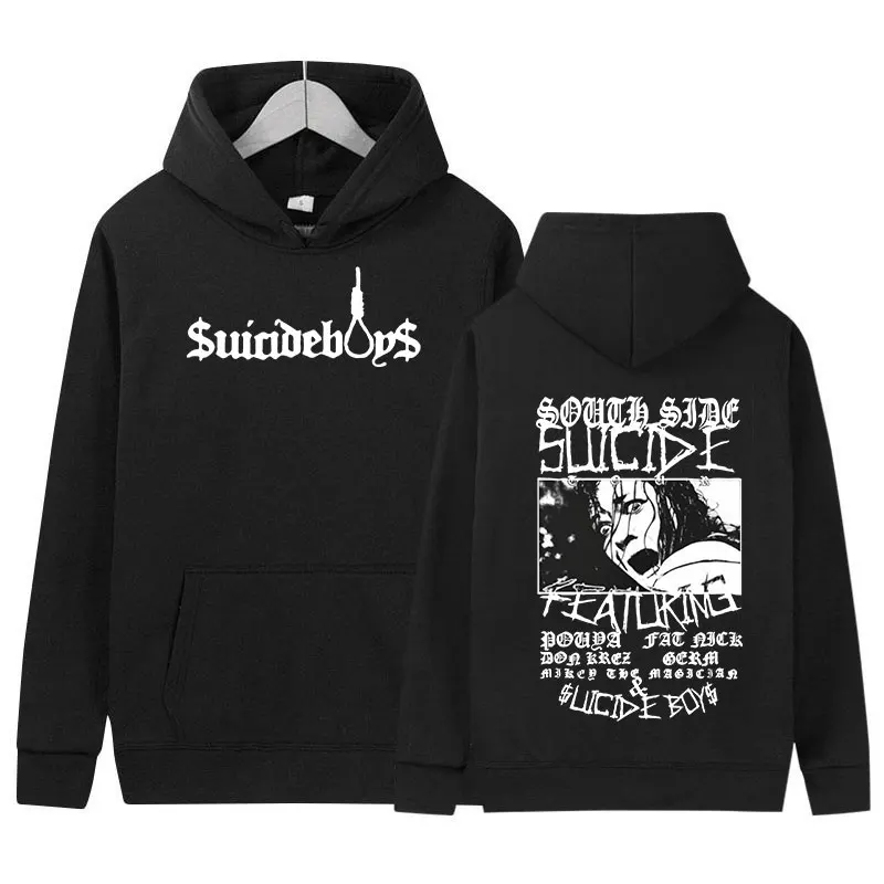 Suicideboys G59 2024 Tour Print Hoodie Men\'s Vintage Punk Gothic Pullover Sweatshirt Hip Hop Fashion Oversized Hooded Streetwear