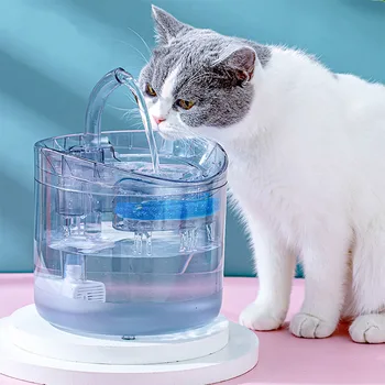 Cat Water Feeder Automation Sensor Faucet Fountain Food Grade Transparent Plastic Dog…