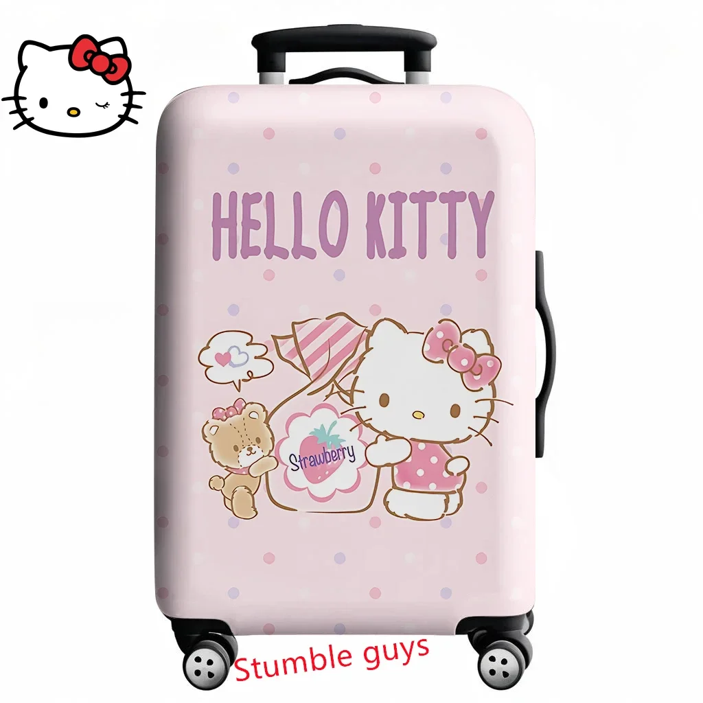 

Kawaii Hello Kitty Suitcase Cover Travel Protector Fits 18-32 Inch Luggage Anime Design