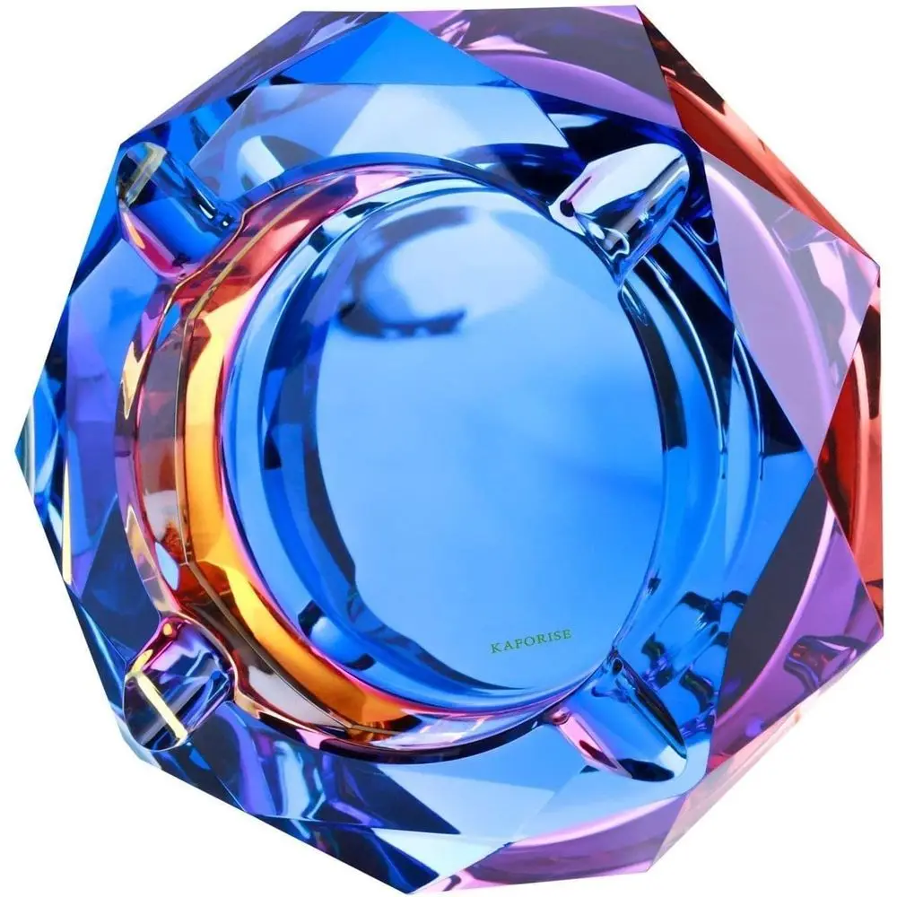 

Стеклянная пепельница с эффектом изменения цвета - Элегантный геометрический дизайн для использования на улице и в помещении - Идеальный подарок для мужчин, любящих курить