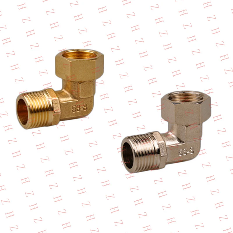 

U+ 1/2" Brass Male x Female Thread Live Nut Elbow Joiner Connector Fitting Adapter（Minimum order 10 pieces）