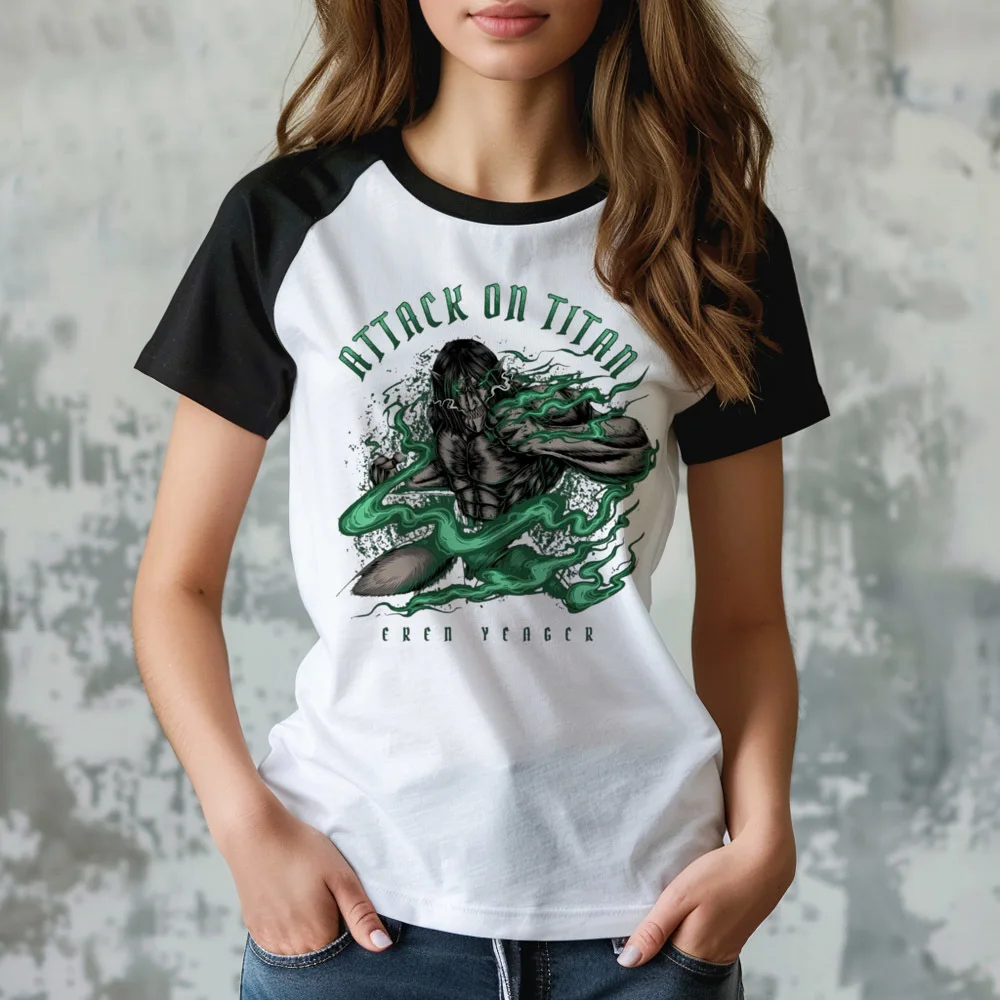 Attack on Titan tshirt women streetwear clearance sales kawaii top tees cheap party streetwear Retro 80s