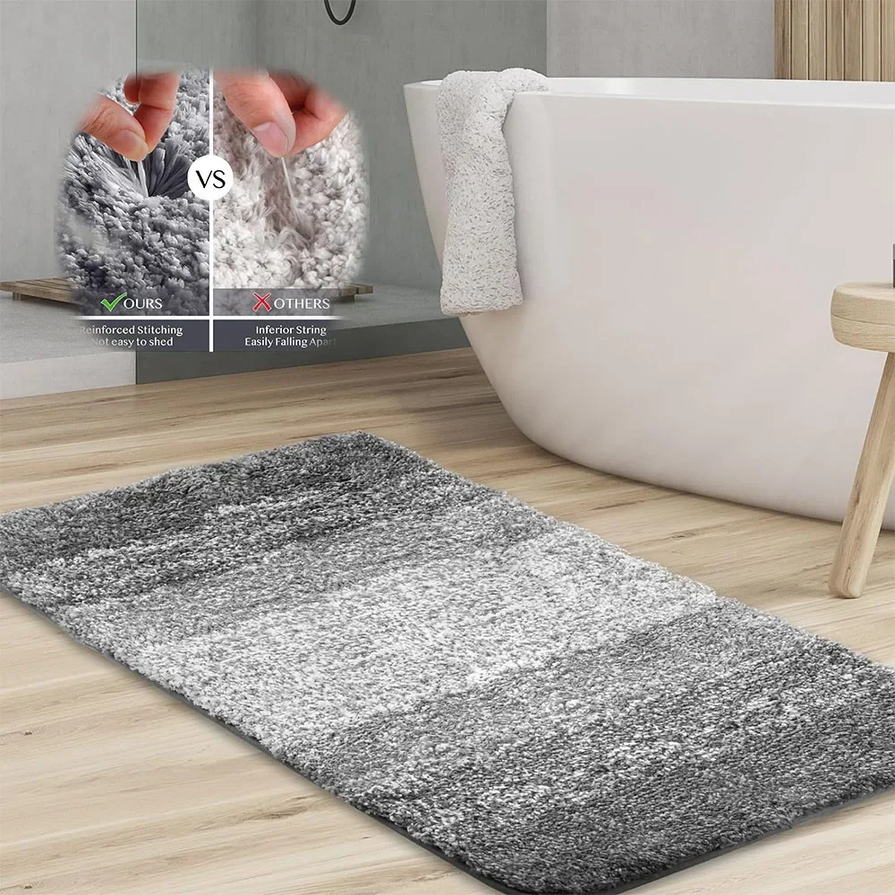 

Bathroom Rug Mat,Extra Soft and Absorbent Microfiber Bath Rugs,Non-Slip Plush Shaggy Bath Carpet for Bathroom floor Tub Shower