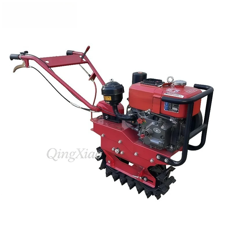 New Tracked Mini Tiller Farm Cultivator Household Soil Turning Weeding Machine For Orchard Vegetable Garden Farm Use