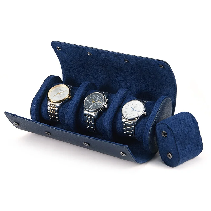 Embers Leather Watch Roll 1 2 3 slots Luxury Genuine Watch Storage Box Travel Bag Watch Case Gift Box Watch Pouch\]p; image 6