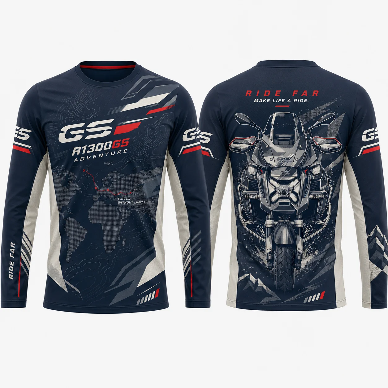 Outdoor Adventures Clothing - T-shirt de moto touring longue distance