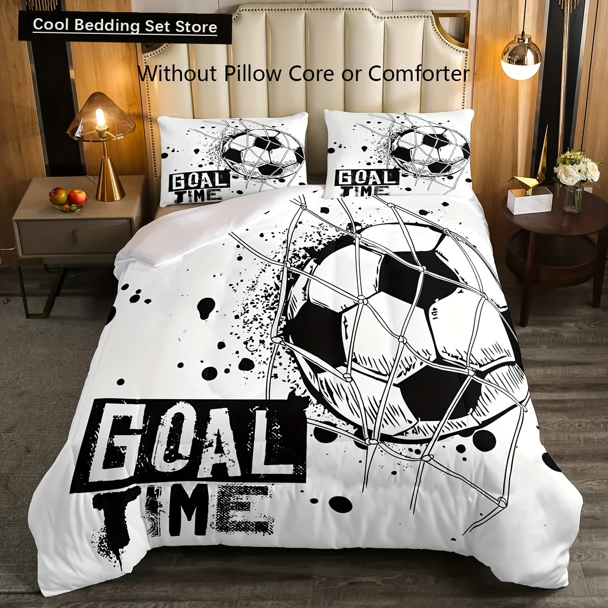 

3pcs Football Duvet Cover Set Soccer Bedding Set Sports Games Duvet Cover For Boys Girls Teens Bedroom For Home