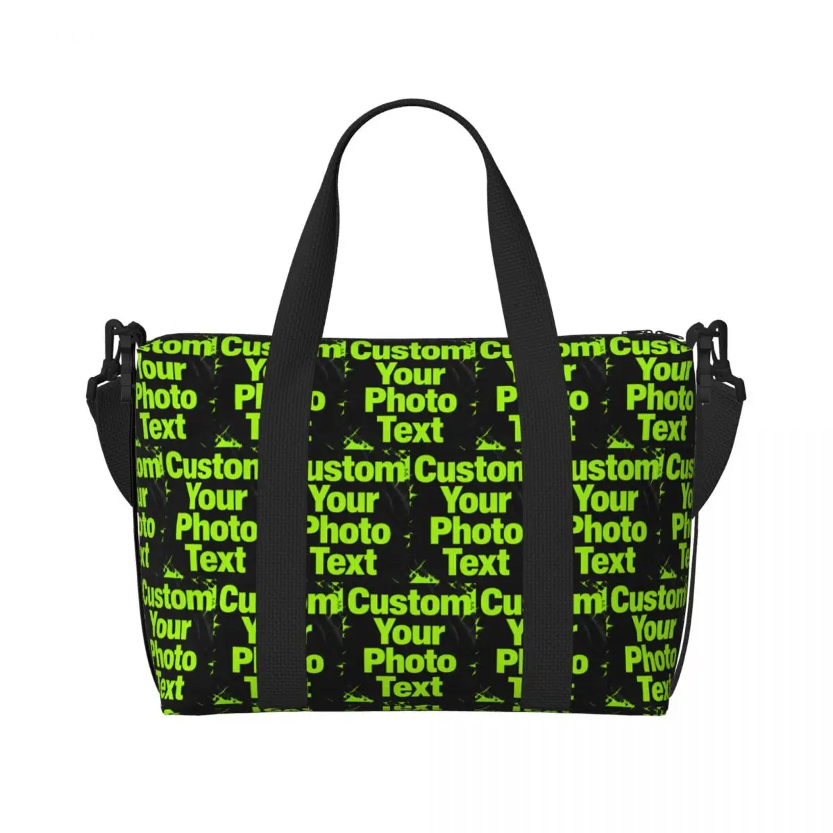 

Custom Custom Your Photo Logo Text Beach Tote Bag for Women Extra Large Gym Carry On Travel Shopping Bags