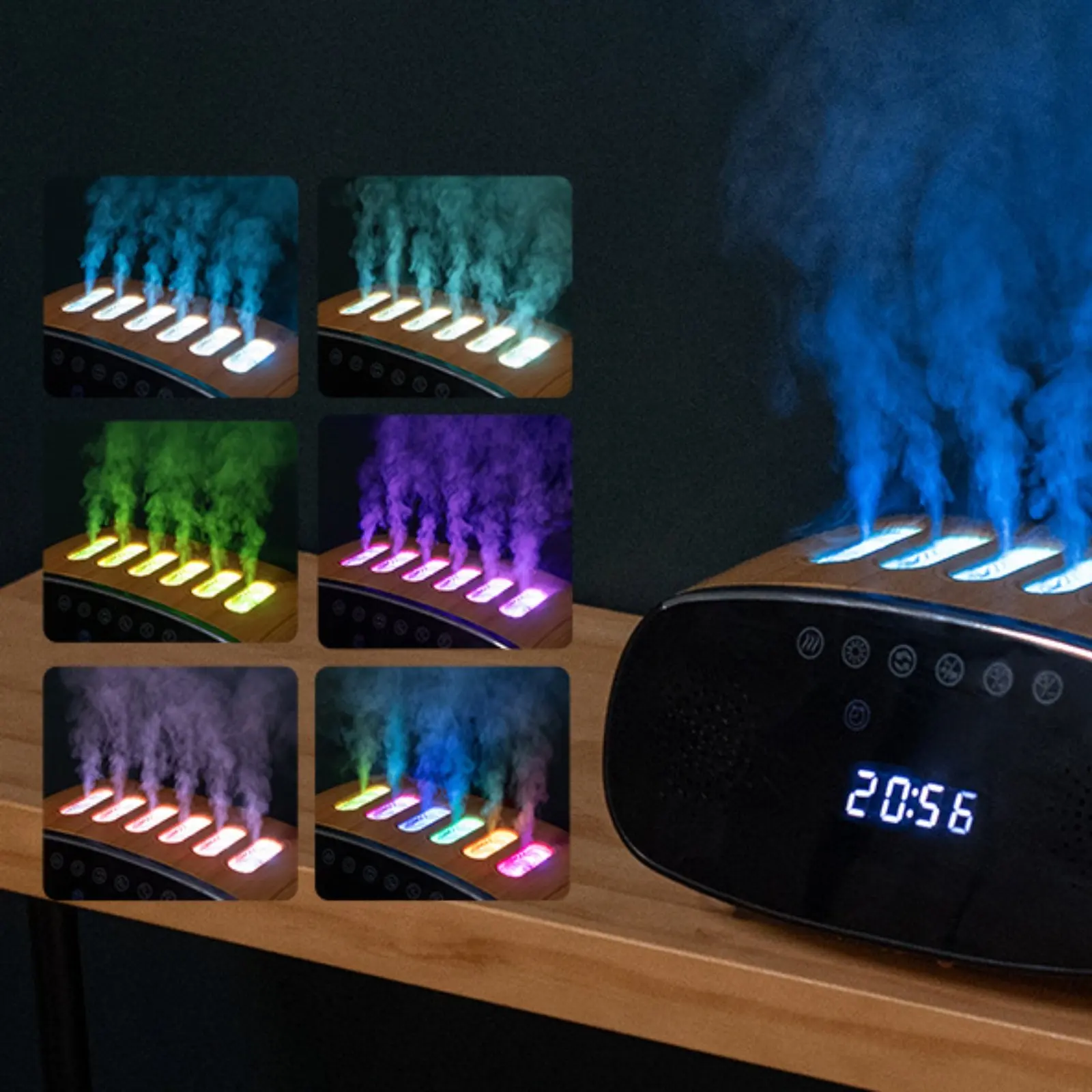 

Multi Spray Humidifier RGB Lights Bluetooth Humidifier Mist Machine Desktop Use for Desk