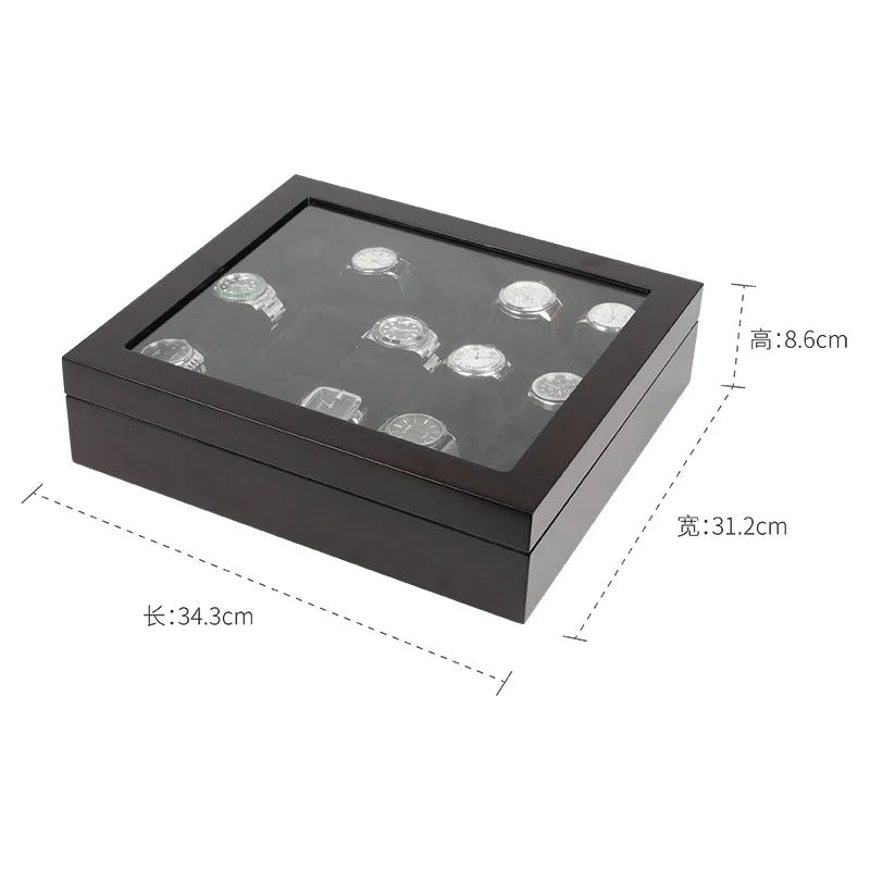 Open window clamshell high-grade matte fifteen 15-cell watch box Watch box Collection box Watch storage box