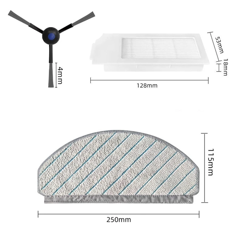 Replacement Parts Kit For ECOVACS DEEBOT N20/N20 PLUS/N20 PRO PLUS Vacuum Cleaners - Side Brushes, HEPA Filters, Wipes image 6