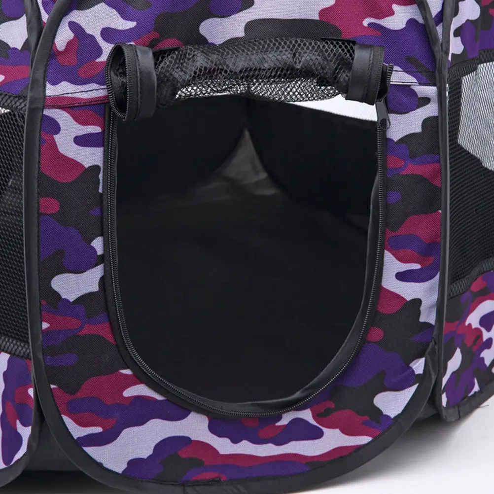 

Foldable Portable Pet Tent Purple Waterproof Oxford Cloth Indoor Outdoor Play Tent Stable Structure Pet Supplies