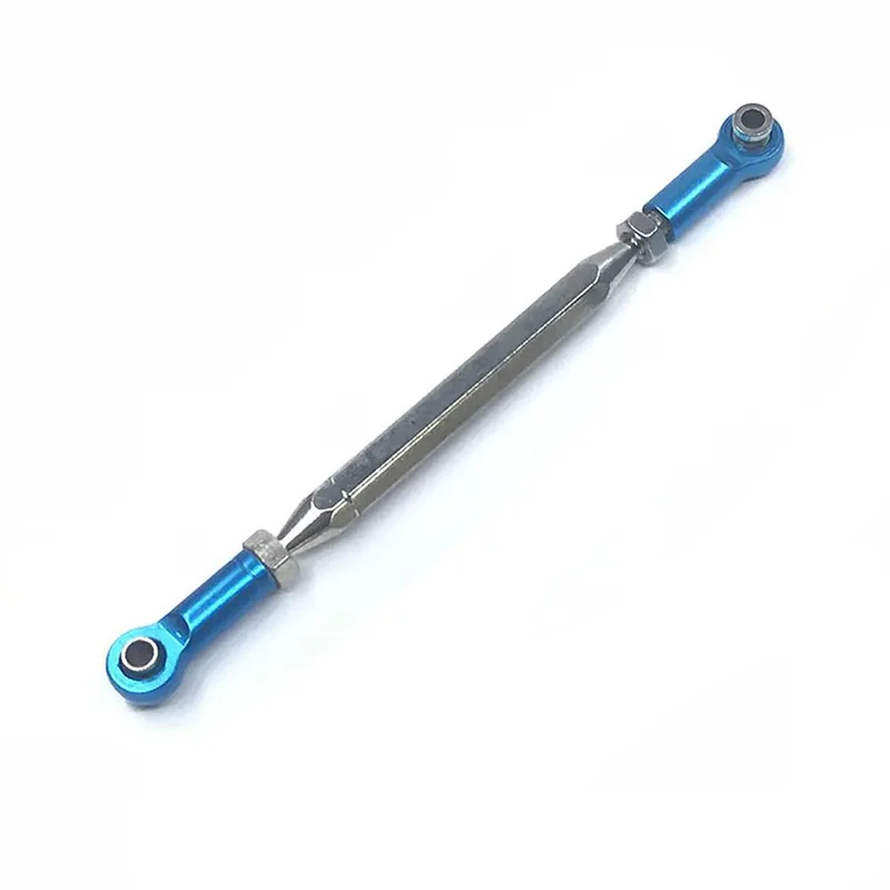 Metal Adjustable Steering Linkage Servo Link Pull Rod Turnbuckle for MN D90 D99 MN-90 FJ-45 1/12 RC Car Crawler,Grey