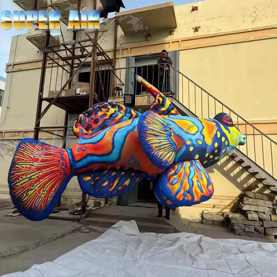 ديكور حفلات جميل، راي مانتا معلق ضخم قابل للنفخ لخلفية المسرح