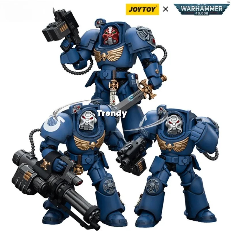 【En stock】JOYTOY Hammer 40K 1/18 Figuras de acción, clase Young Terminator, colección de regalos de modelo militar de dibujos animados de 3 piezas