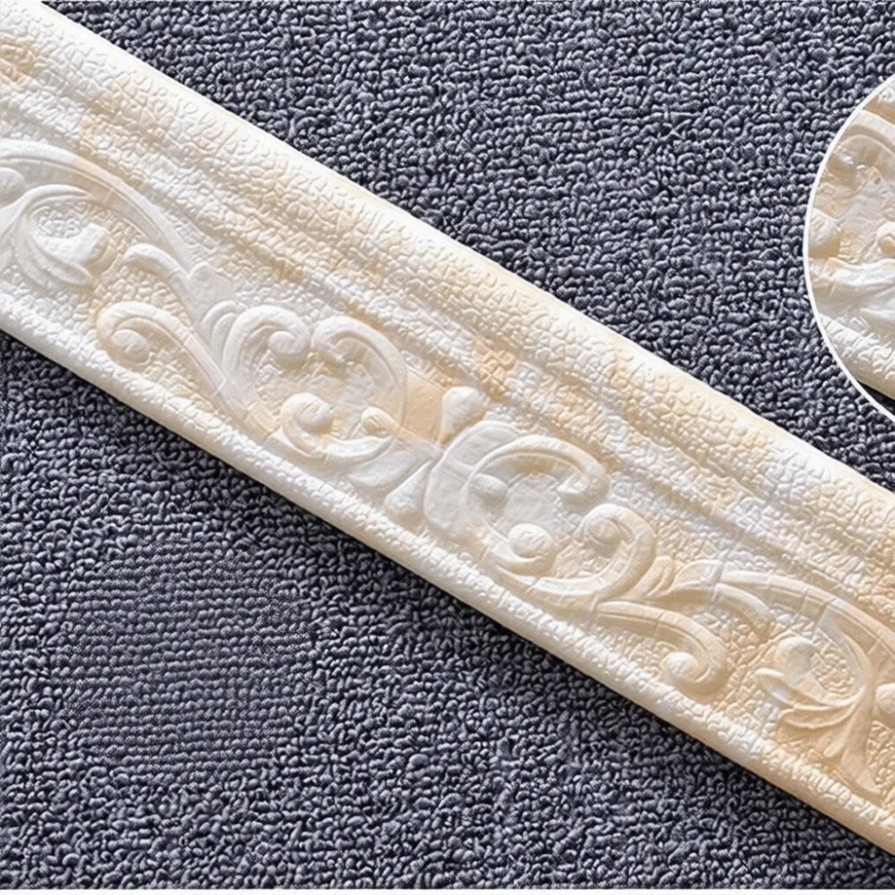 Image of Selbstklebendes Wandbordürenband, wasserdichte Zierleiste für Wohnzimmerdecke, Fußleiste, dekorative Eckleiste