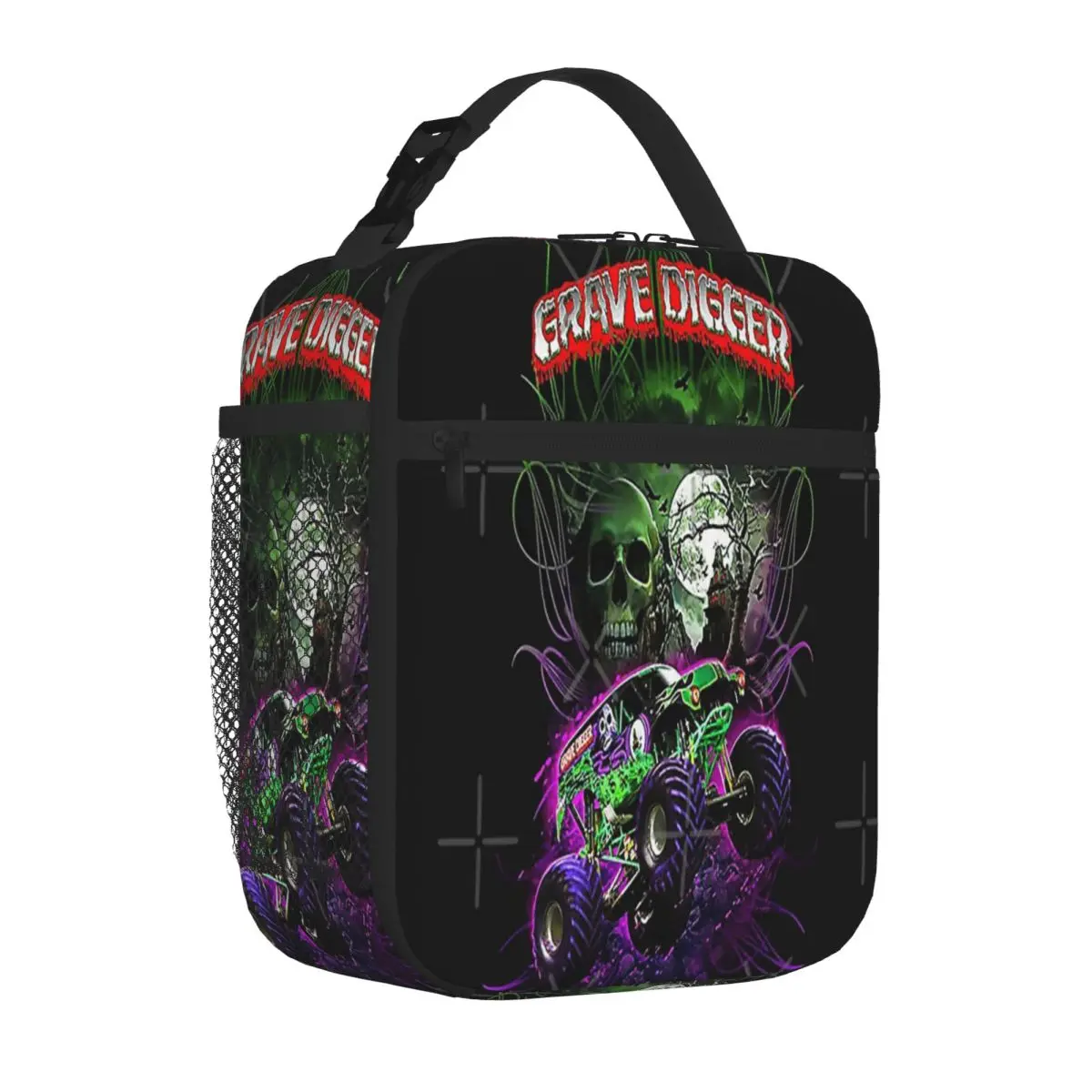 Grave Digger Monster Jam Monster Truck Lunch Tote Lunch Box imballato Lunch Thermal Cooler Bag