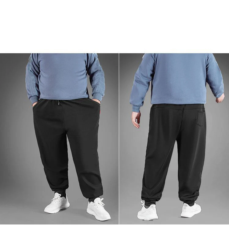 Pantaloni sportivi da uomo in lana di agnello taglie forti 15XL 200kg in pile Pantaloni casual larghi alla moda invernali 180kg 11xl 14xl pantaloni da jogging Pantaloni spessi