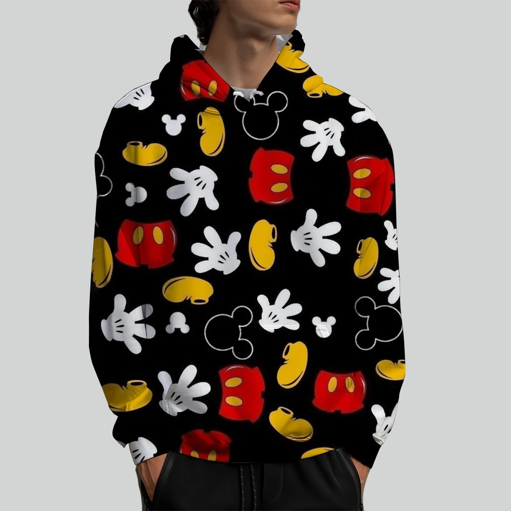 Mickey Mouse Boys Hoodie Disney Girls Hoodie 3D Printed Children Pullover MINISO Men's Hoodie New Fashion Men's Clothing