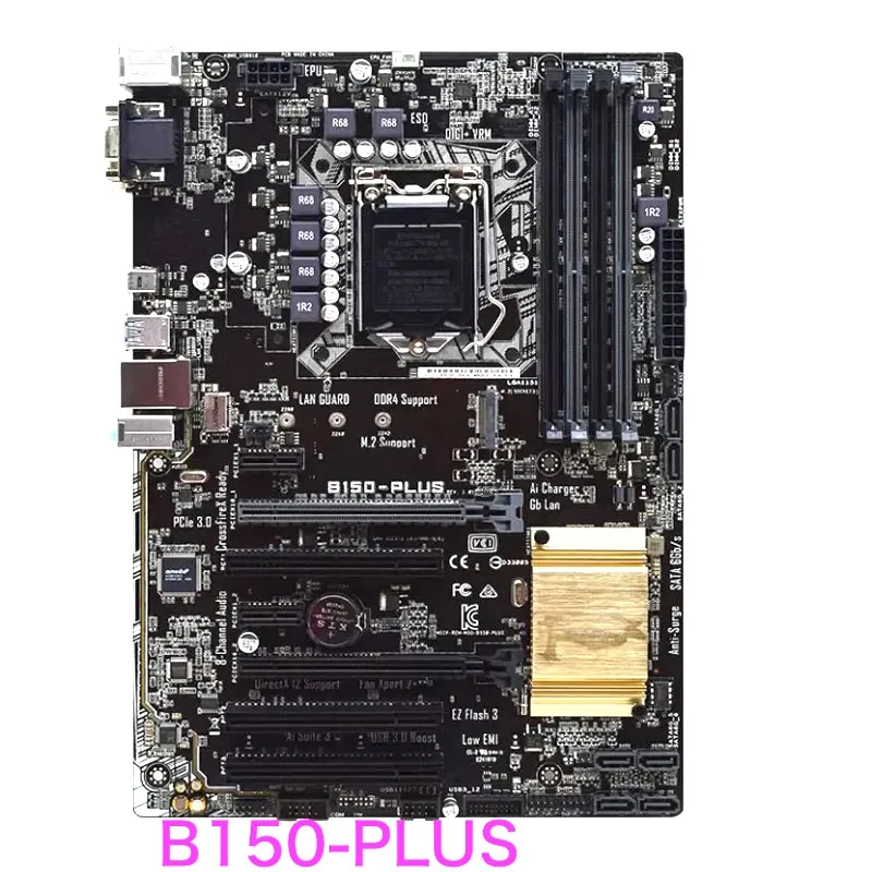 Suitable For ASUS B150-PLUS Motherboard 64GB LGA 1151 DDR4 ATX B150 VGA+DVI Mainboard 100% Tested OK Fully Work